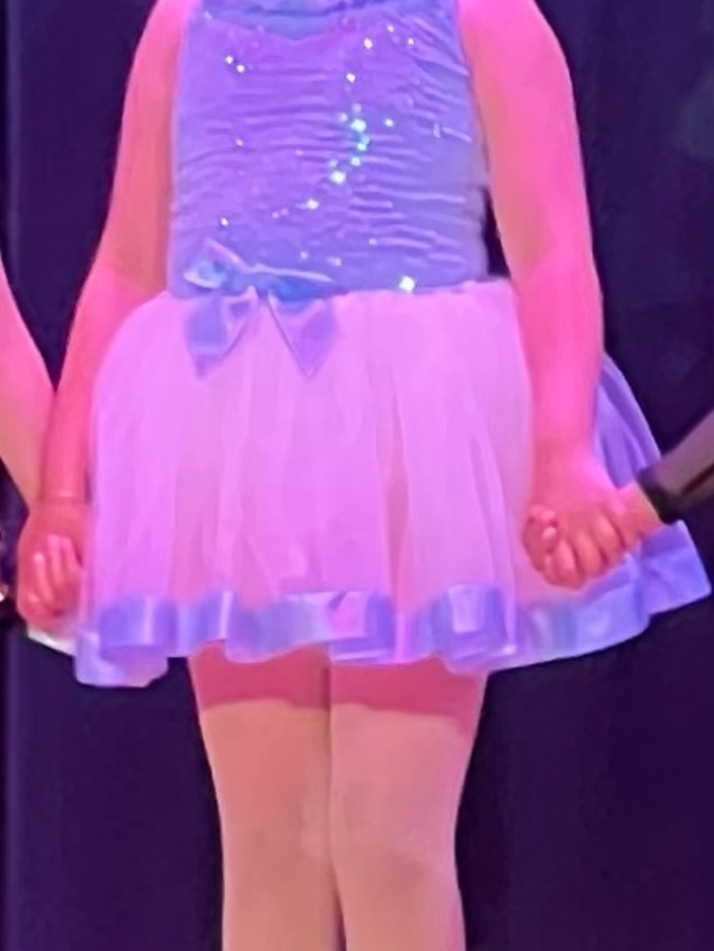 Girls Purple Ballet Tutu Costume with Bow